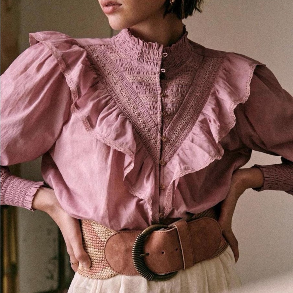 Sezane Marty Blouse in Pink 🌸 size 40 / US 8 - Picture 2 of 6